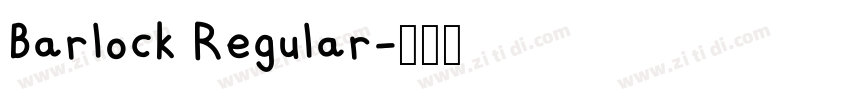 Barlock Regular字体转换